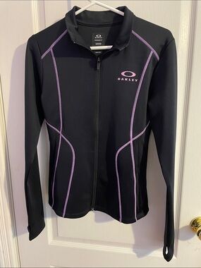 Oakley Black Performance Fit Jacket with Purple Piping
